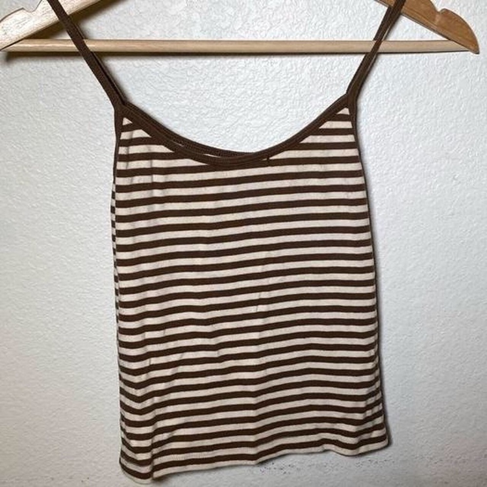 brown and cream brandy melville tank
